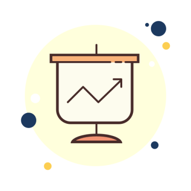 Office data and analytics icon