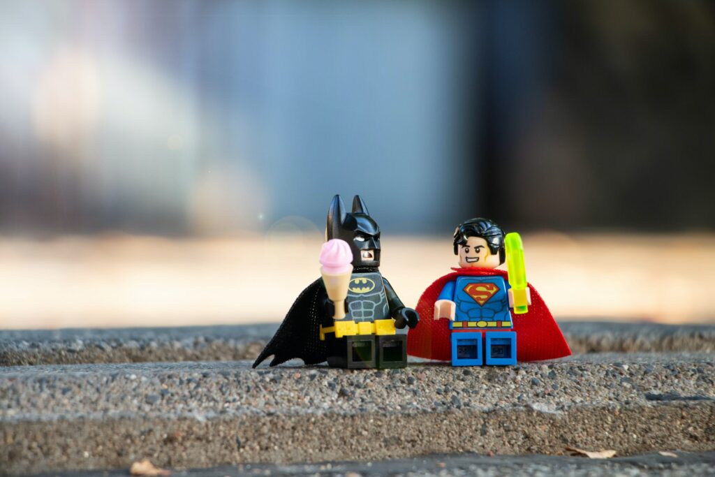 Superhero lego figures